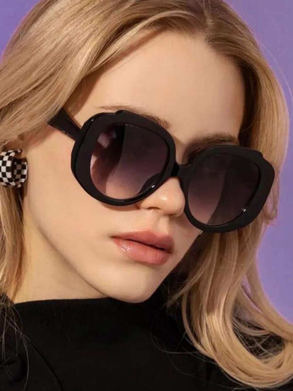 Oversized Round Frame SunGlasses